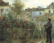Pierre-Auguste Renoir Monet Painting in his Garden